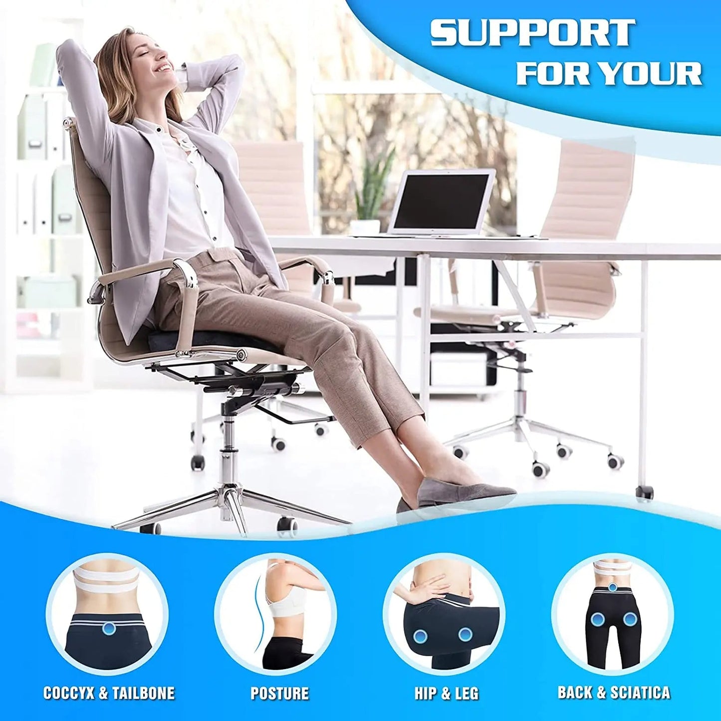 Seat Cushion Office Chair Cushions Pillow Memory Foam Seat Cushion for Home